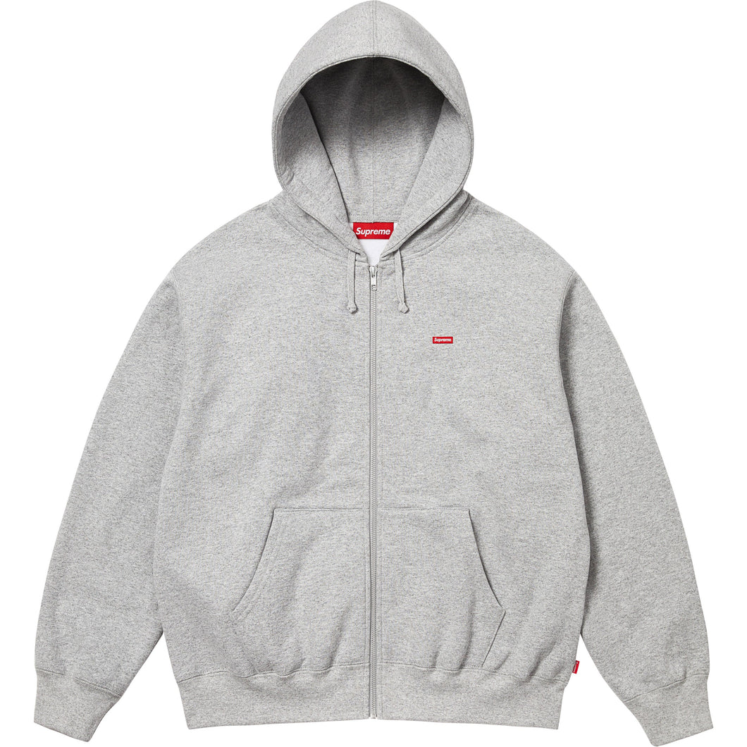 Supreme SS25 Small Box Zip Up Hooded Sweatshirt Grey