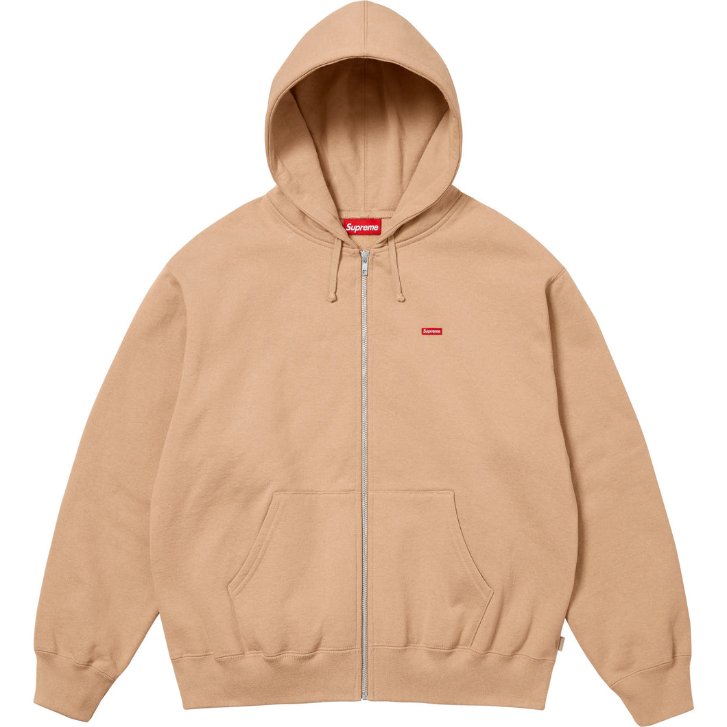 Supreme SS25 Small Box Zip Up Hooded Sweatshirt Khaki