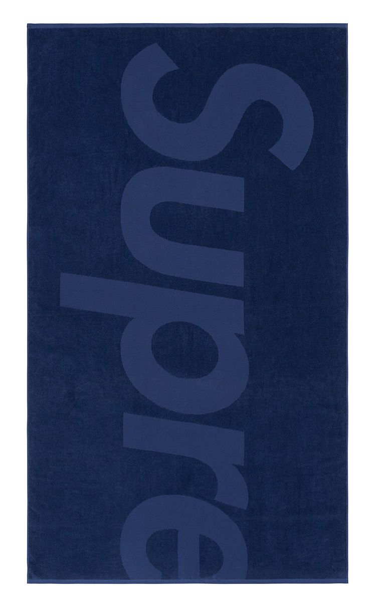 Supreme Tonal Logo Towel Navy – BASEMENT_HK