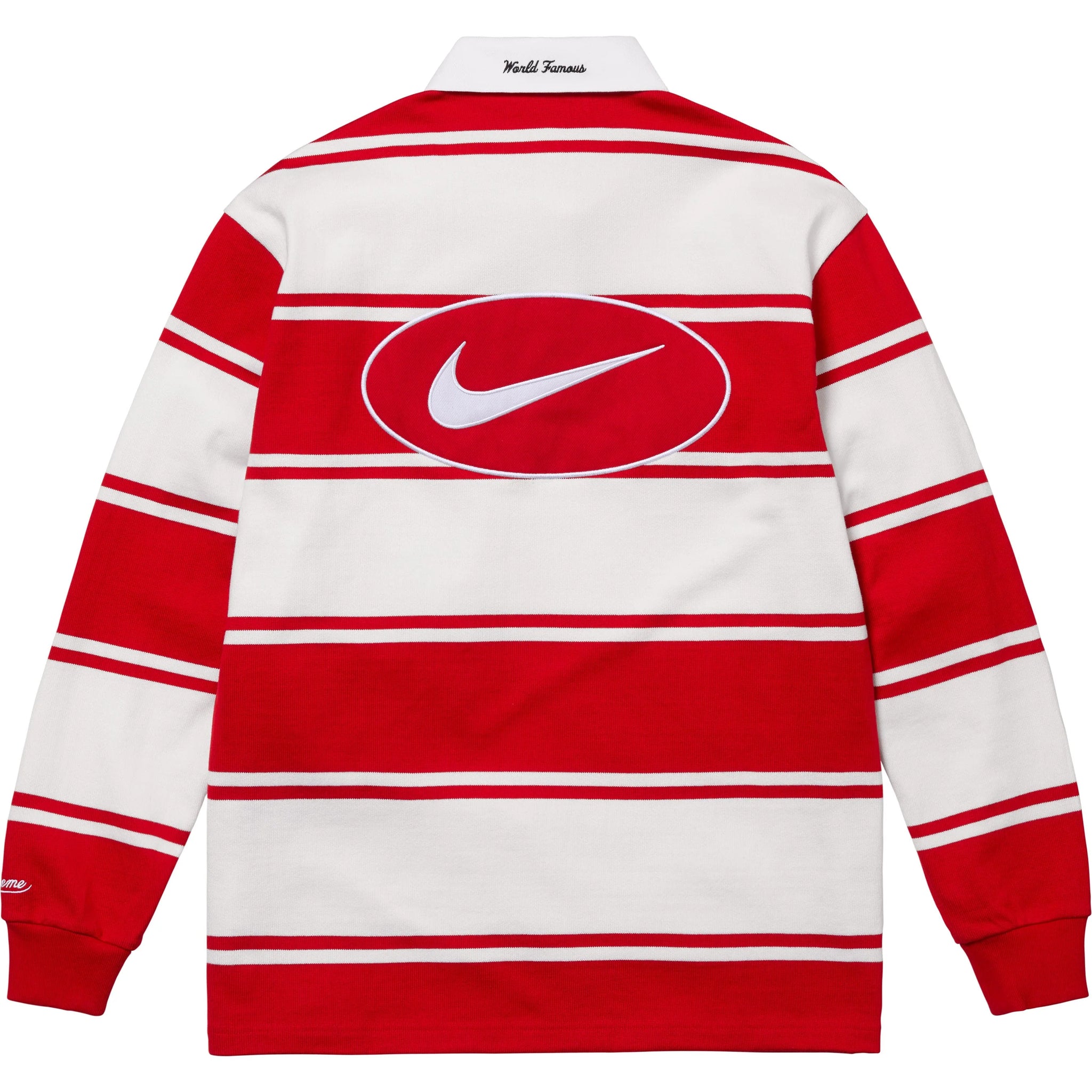 Supreme® Nike® Stripe Rugby Red – BASEMENT_HK Supreme® Nike® Stripe Rugby Red – BASEMENT_HK