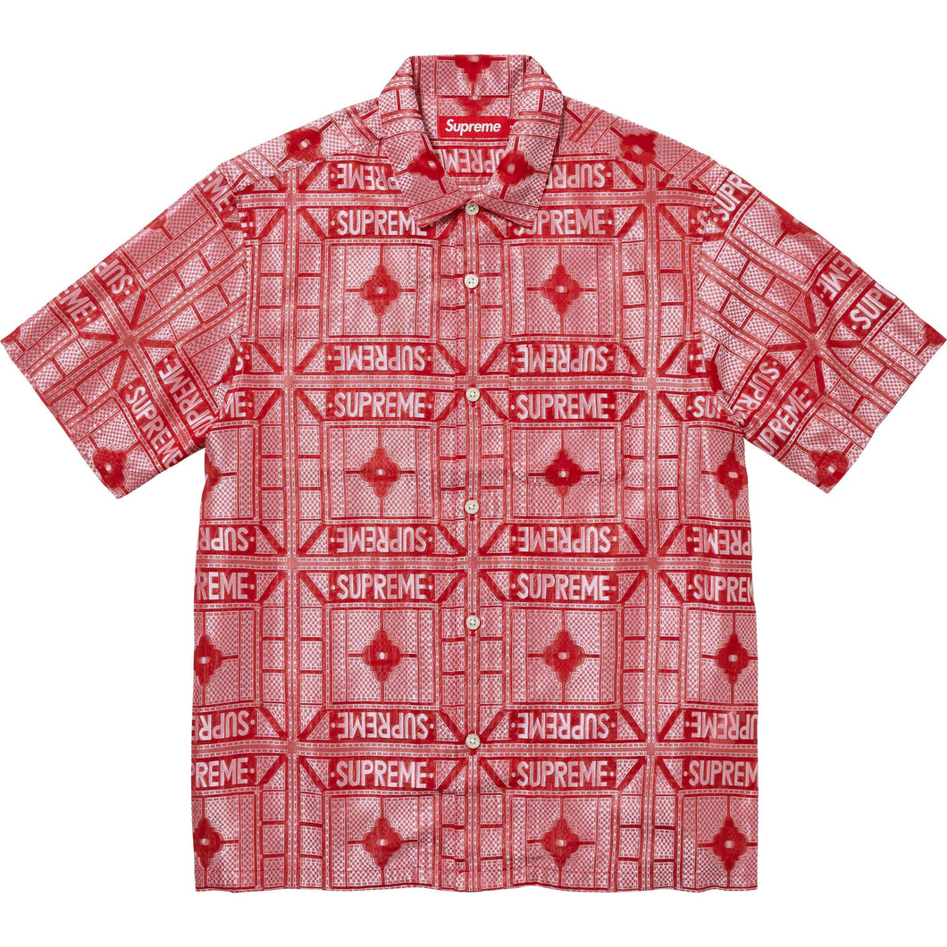 Supreme Tray Jacquard S/S Shirt Red