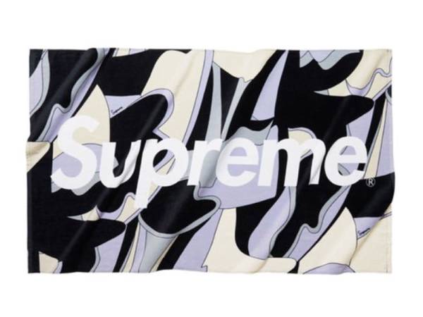 Supreme Abstract Beach Towel Black