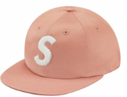 Supreme Chenille S Logo 6 Panel Coral