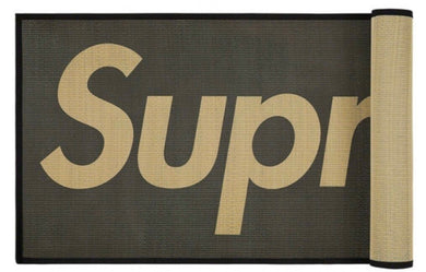 Supreme Woven Straw Mat Black