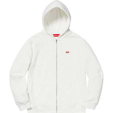 Supreme Small Box Zip Up Sweatshirt White