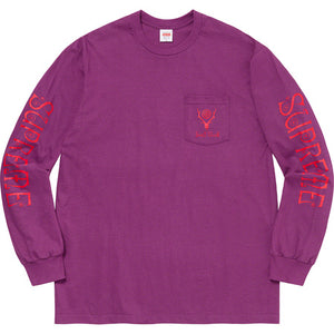 Supreme South2 West8 L/S Pocket Tee Purple
