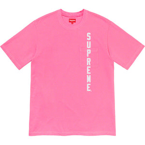 Supreme Contrast Stitch Pocket Tee Pink