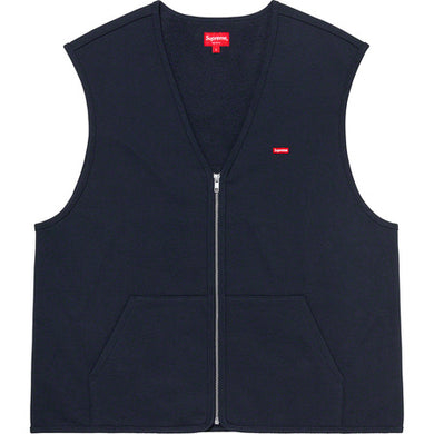 Supreme Zip Up Sweat Vest Navy