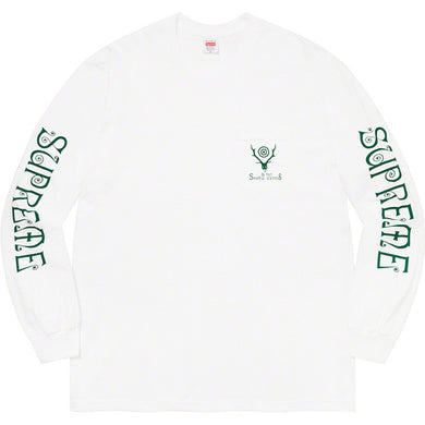 Supreme South2 West8 L/S Pocket Tee White