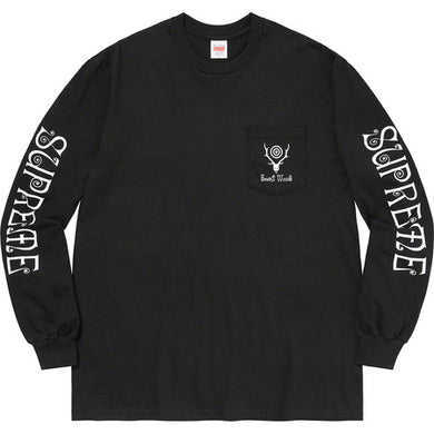 Supreme South2 West8 L/S Pocket Tee Black