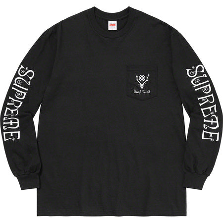 Supreme South2 West8 L/S Pocket Tee Black