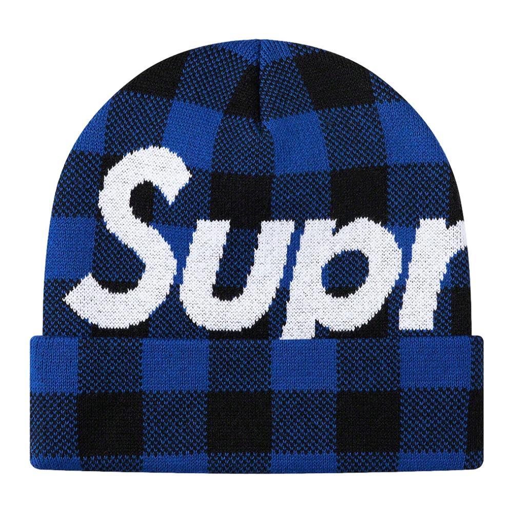 Supreme Big Logo Beanie Blue