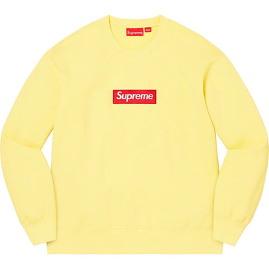 Supreme Box Logo Crewneck Pale Yellow