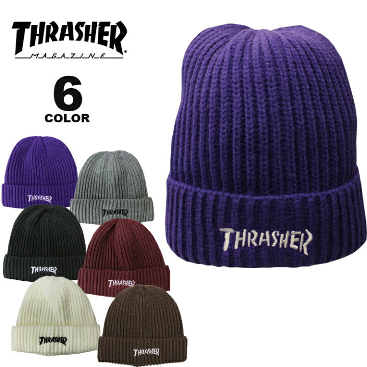 Thrasher Japan Mag Logo Rib Beanie