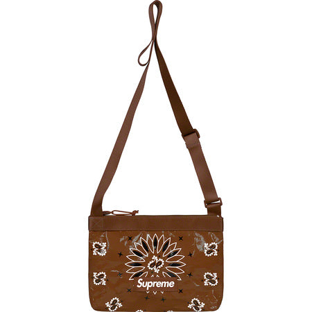 Supreme Bandana Tarp Side Bag Brown