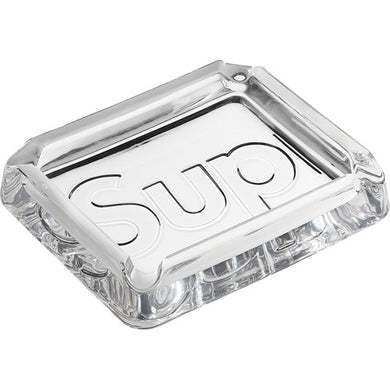 Supreme Debossed Glass Ashtray Clear