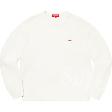 Supreme Textured Small Box Sweater White