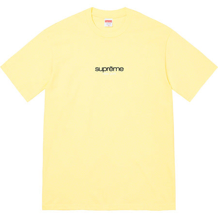 Supreme Classic Logo Tee Yellow 2022