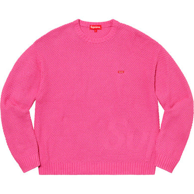 Supreme Textured Small Box Sweater Pink