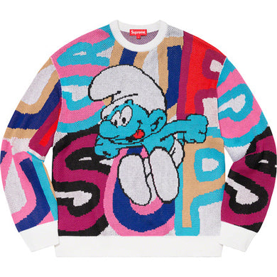 Supreme Smurfs Sweater White