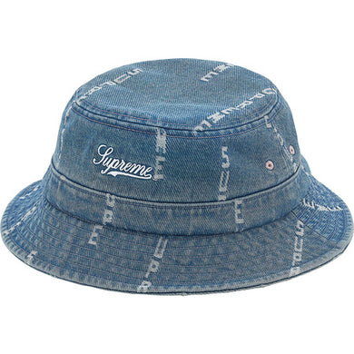 Supreme Logo Denim Crusher Blue