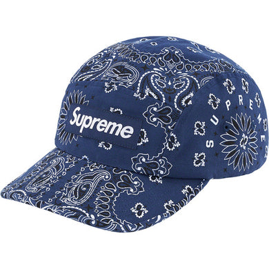 Supreme Bandana Camp Cap Navy