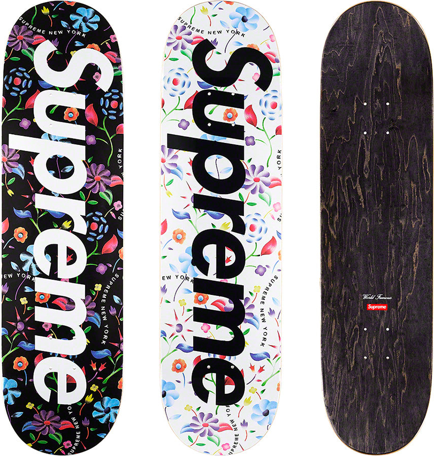 Airbrushed Floral Skateboard