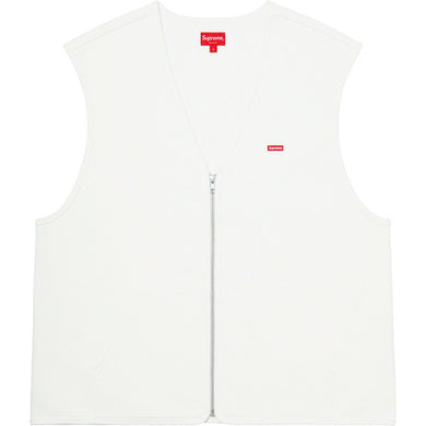 Supreme Zip Up Sweat Vest White