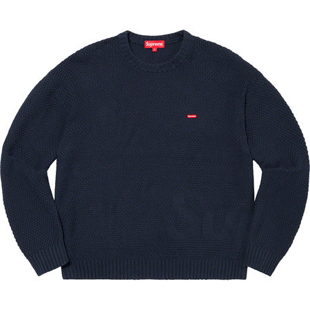 Supreme Textured Small Box Sweater Navy