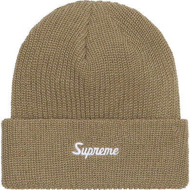 Supreme Loose Gauge Beanie Taupe