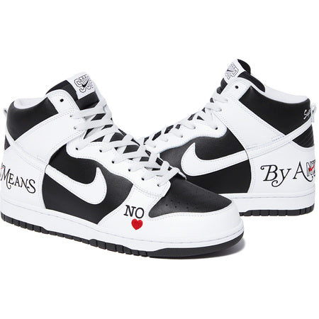 Supreme x Nike SB Dunk High By Any Means Black/White
