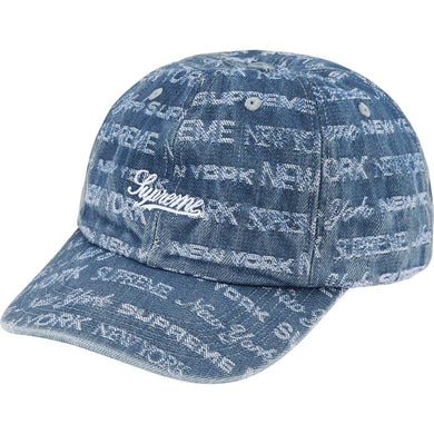 Supreme Multi Type Jacquard Denim 6-Panel Blue