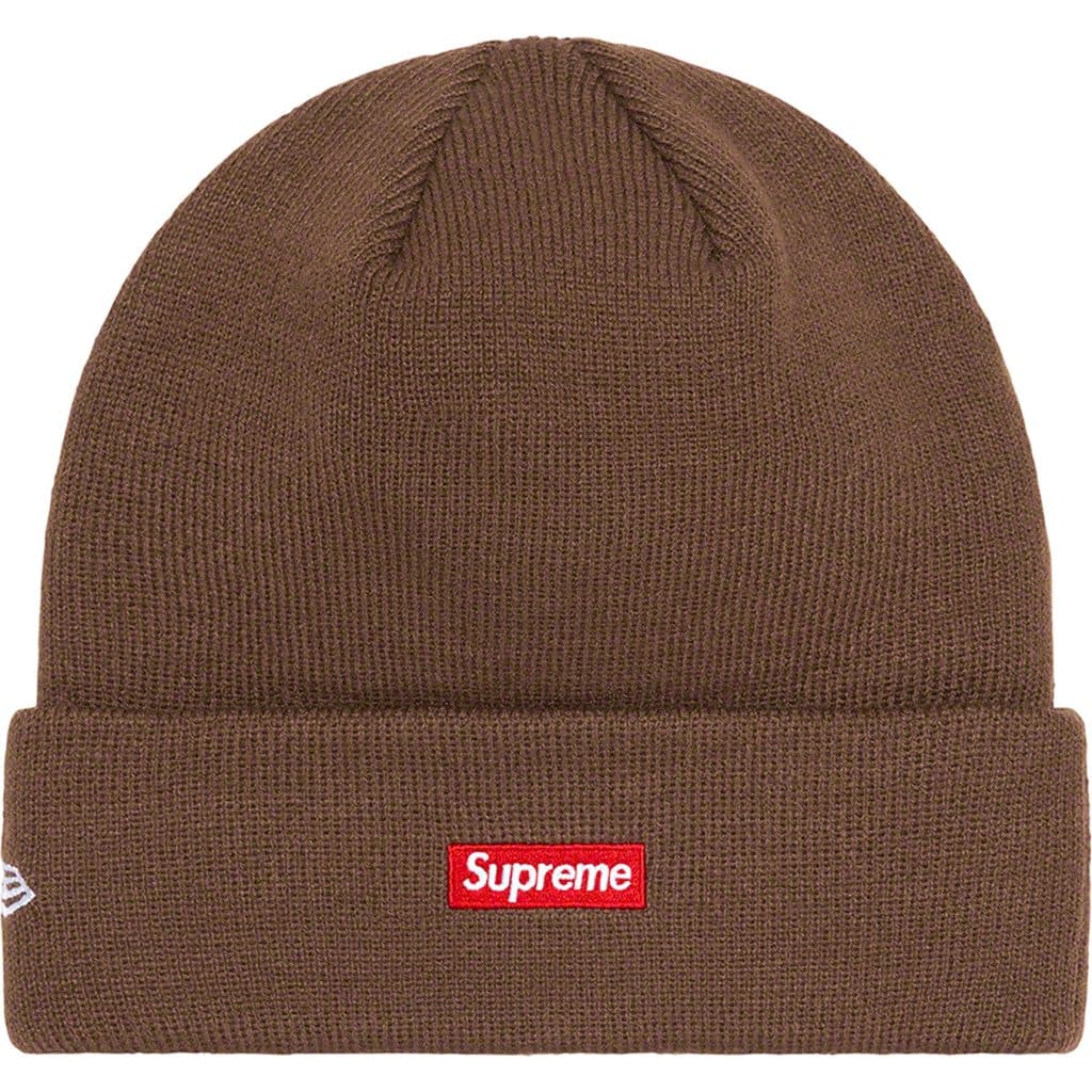 Supreme New Era S Logo Beanie Brown