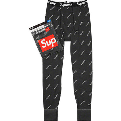 Supreme Hanes Thermal Pant Black