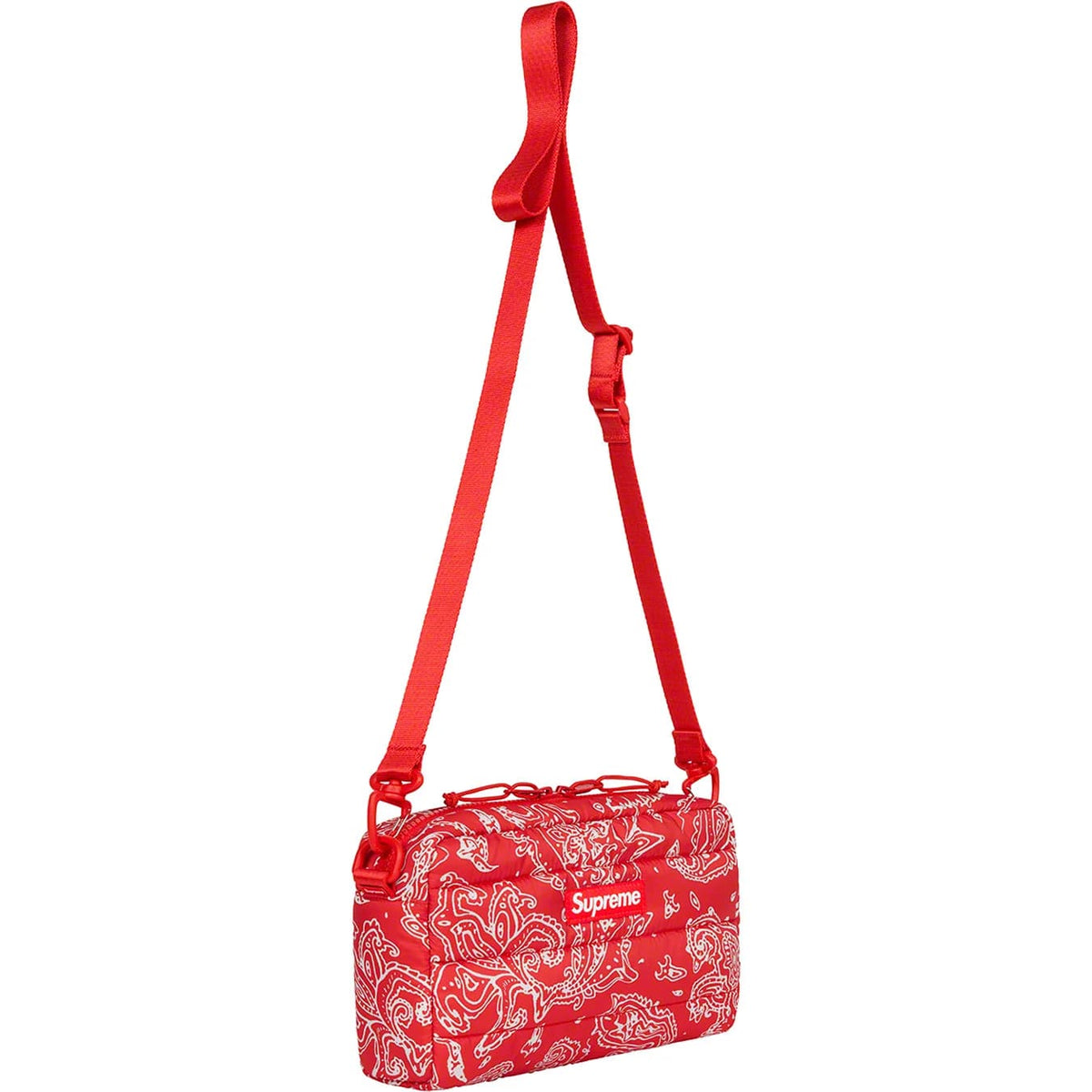 Supreme Puffer Side Bag Red Paisley – BASEMENT_HK