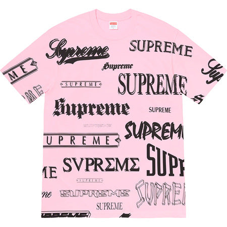 Supreme Multi Logo Tee Pink