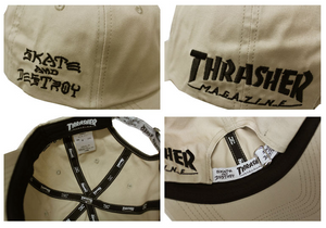 Thrasher Mag Skate and Destroy Sport Dad Cap Khaki