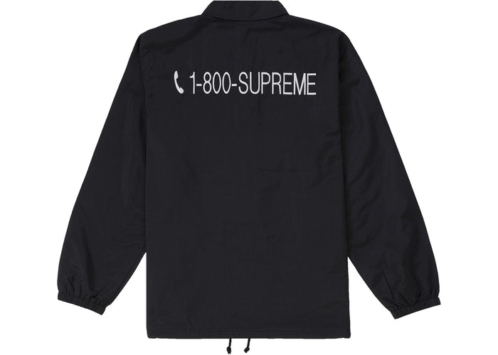 Supreme 1-800 Coaches Jacket Black – BASEMENT_HK