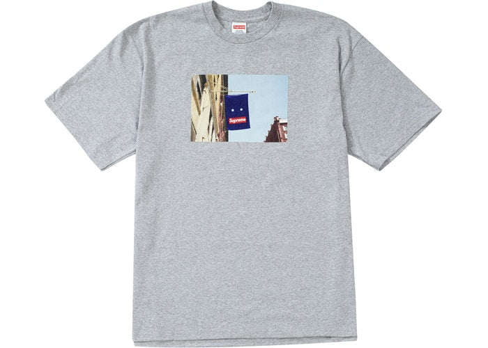 Supreme Banner Tee Heather Grey