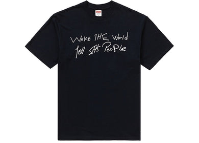 Supreme Buju Banton Wake The World Tee Black