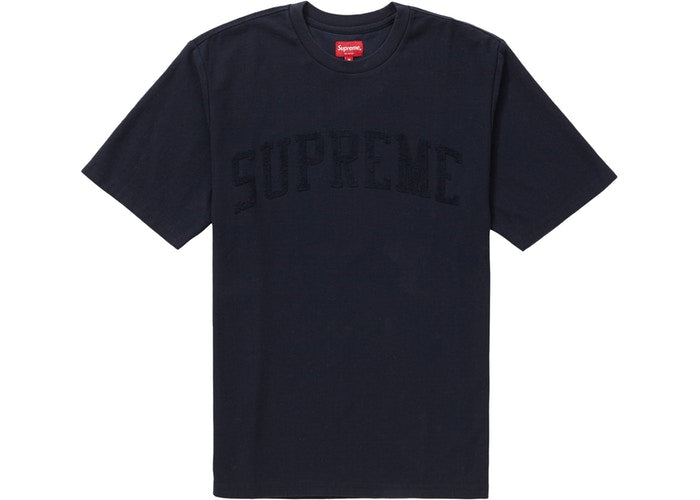 Supreme Chenille Arc Logo S/S Top Navy