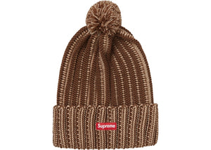 Supreme Contrast Stripe Beanie Brown