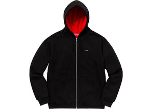 Supreme Contrast Zip Up Hooded Sweatshirt Black