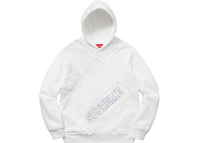 Supreme Diagonal Hooded Sweatshirt White