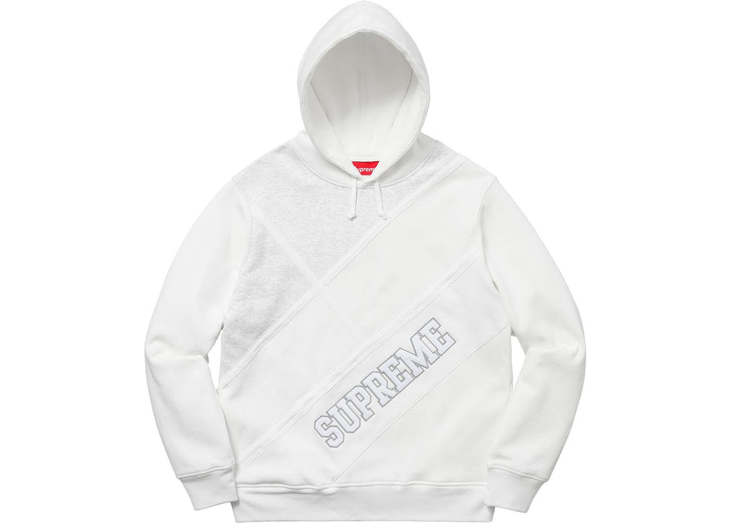 Supreme Diagonal Hooded Sweatshirt White