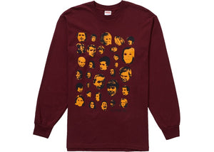 Supreme Faces L/S Tee Burgundy