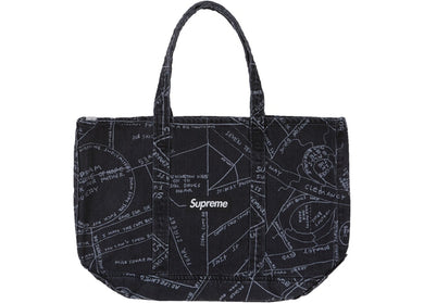 Gonz Map Denim Tote Washed (Black)