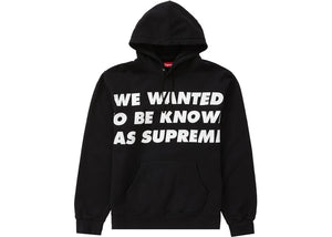 Supreme Known As Hooded Sweatshirt Black