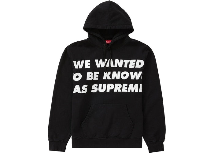 Supreme Known As Hooded Sweatshirt Black