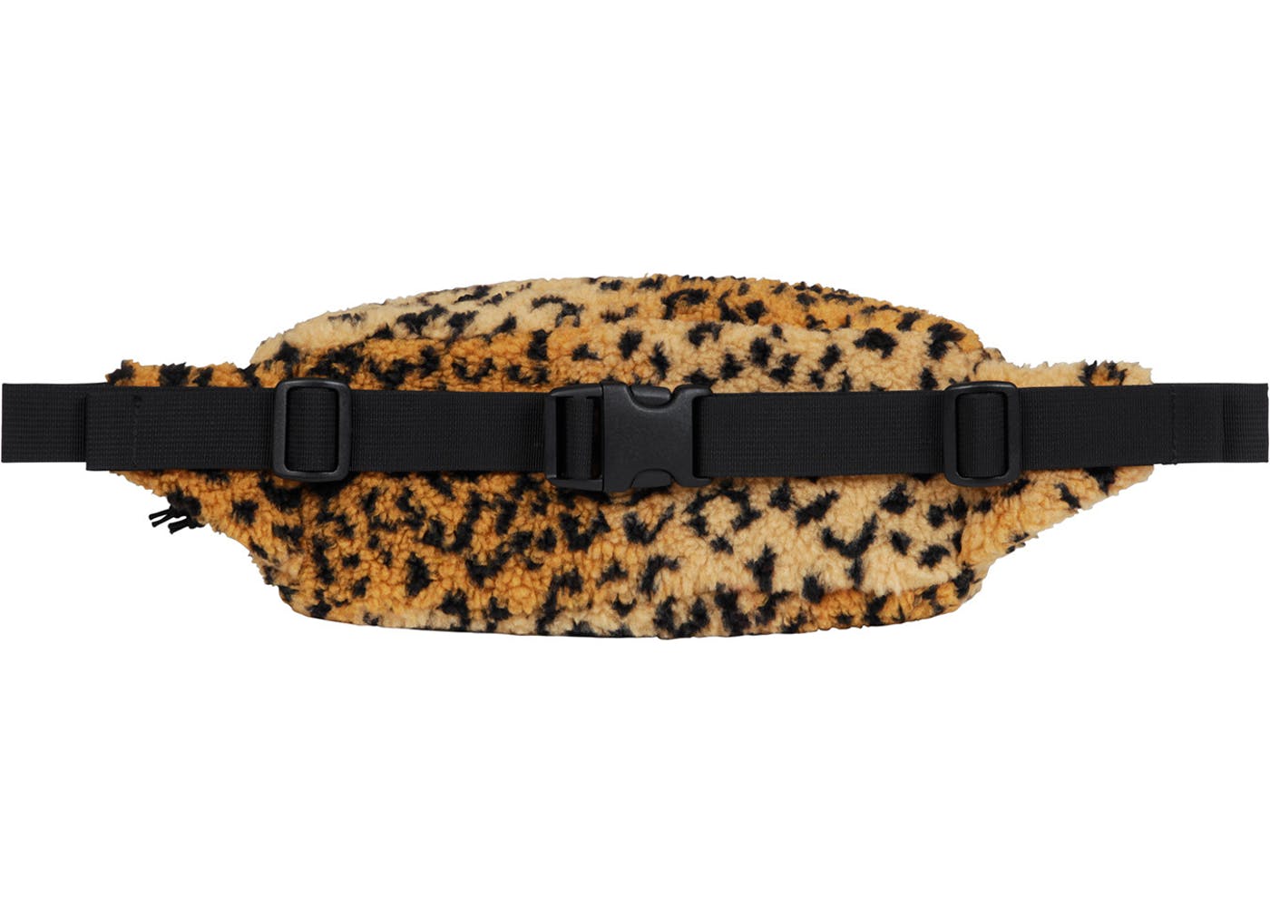 Supreme Leopard Fleece Waist Bag Yellow